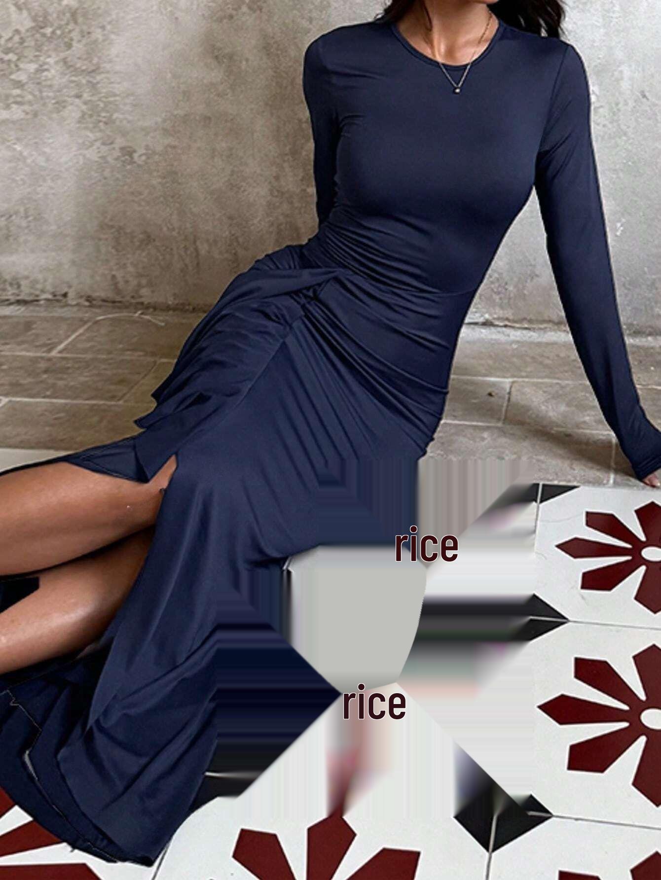 Women s Long Sleeve Ruffle Dress - Autumn Bridesmaid or Wedding Party Gown XX-Large темно-синього кольору
Women s Long Sleeve Ruffle Dress - Autumn Bridesmaid or Wedding Party Gown XX-Large темно-синього кольору