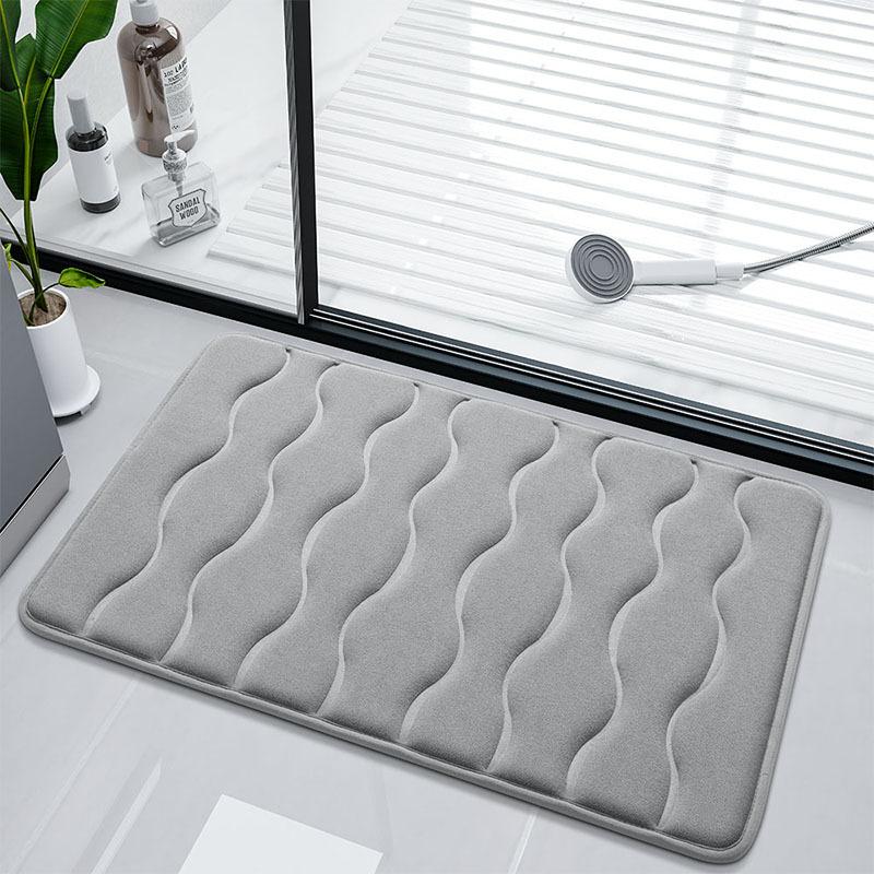 Embossed Entrance Doormat Thick Memory Foam Bathroom Mat Non-Slip Water Absorbent Foot Pad for Toilet Shower Room Home Interior сірий
Embossed Entrance Doormat Thick Memory Foam Bathroom Mat Non-Slip Water Absorbent Foot Pad for Toilet Shower Room Home Interior сірий
