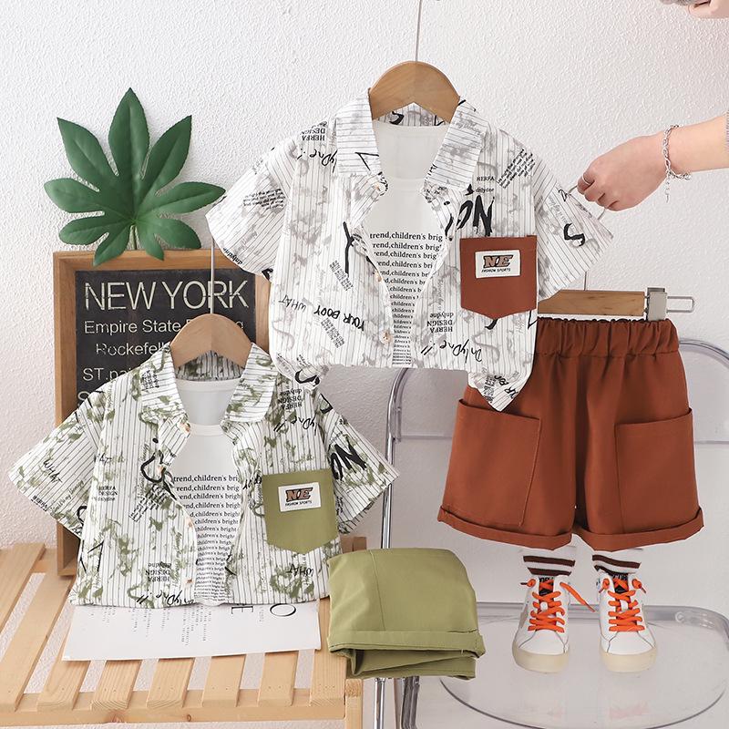 Boys Summer 2025 Letter Print Three-Piece Casual Set: Shirt & Shorts 110cm светло-коричневого
Boys Summer 2025 Letter Print Three-Piece Casual Set: Shirt & Shorts 110cm светло-коричневого