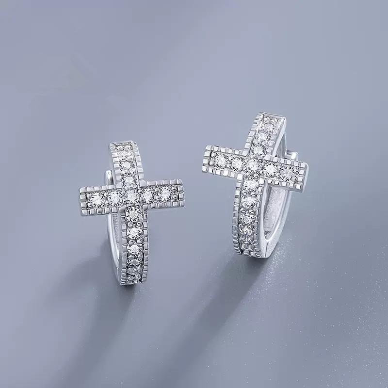 1PAIR fashion delicate cross ring earrings men s and women s daily accessories neutral trend silver shining zircon jewelry
1PAIR fashion delicate cross ring earrings men s and women s daily accessories neutral trend silver shining zircon jewelry