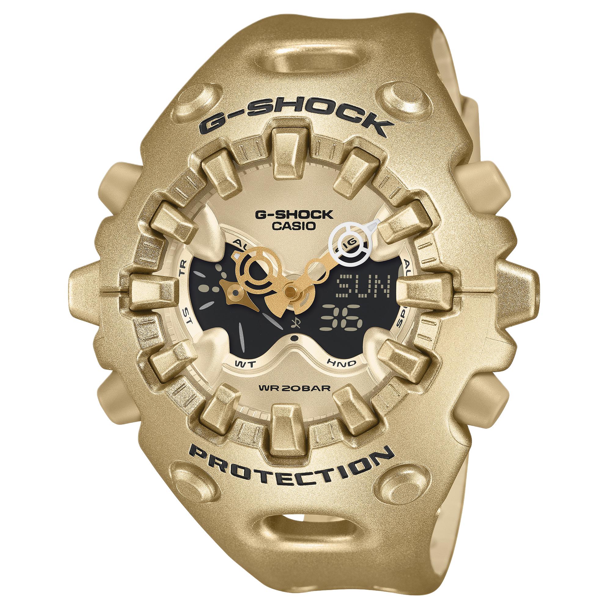 Casio GA-V01 Series 200M Waterproof Quartz Movement Resin Strap Watch Unisex Watches Gold GA-V01A-9A Gold Dial
Casio GA-V01 Series 200M Waterproof Quartz Movement Resin Strap Watch Unisex Watches Gold GA-V01A-9A Gold Dial
