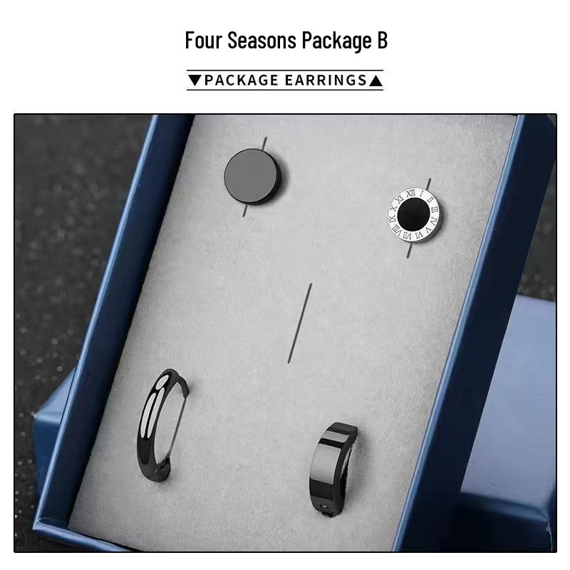 2023 Мужские модные серьги-гвоздики из титановой стали в корейском стиле и набор каффов для ушей
2023 Мужские модные серьги-гвоздики из титановой стали в корейском стиле и набор каффов для ушей