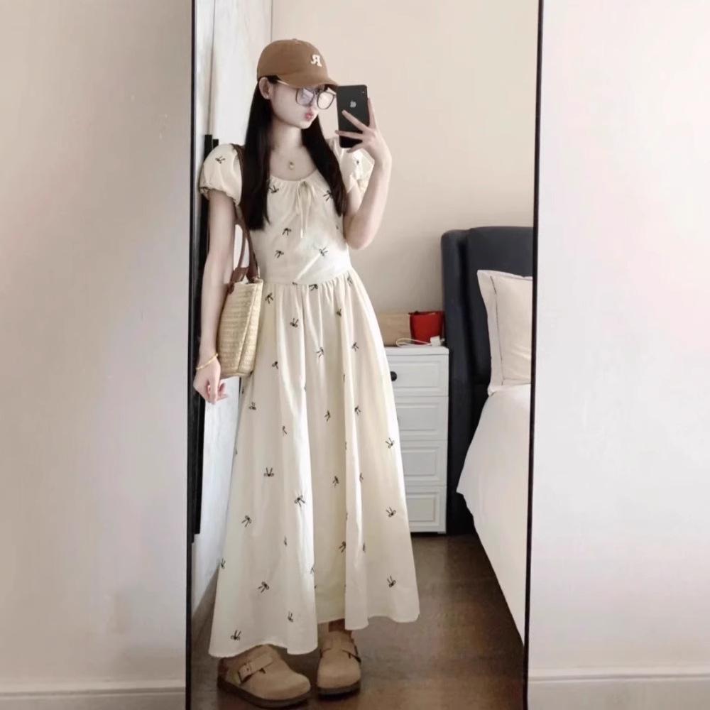 French Floral Puff Sleeve Summer Dress - Women s 2025 High-End Long Dress S Premium
French Floral Puff Sleeve Summer Dress - Women s 2025 High-End Long Dress S Premium