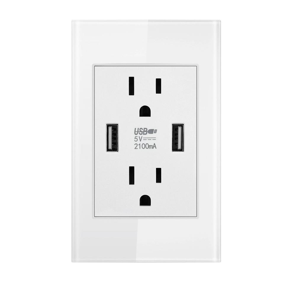 Двойная настенная розетка USB, 15 А, розетка, зарядное устройство, панель переменного тока, пластина, стандарт США
Двойная настенная розетка USB, 15 А, розетка, зарядное устройство, панель переменного тока, пластина, стандарт США