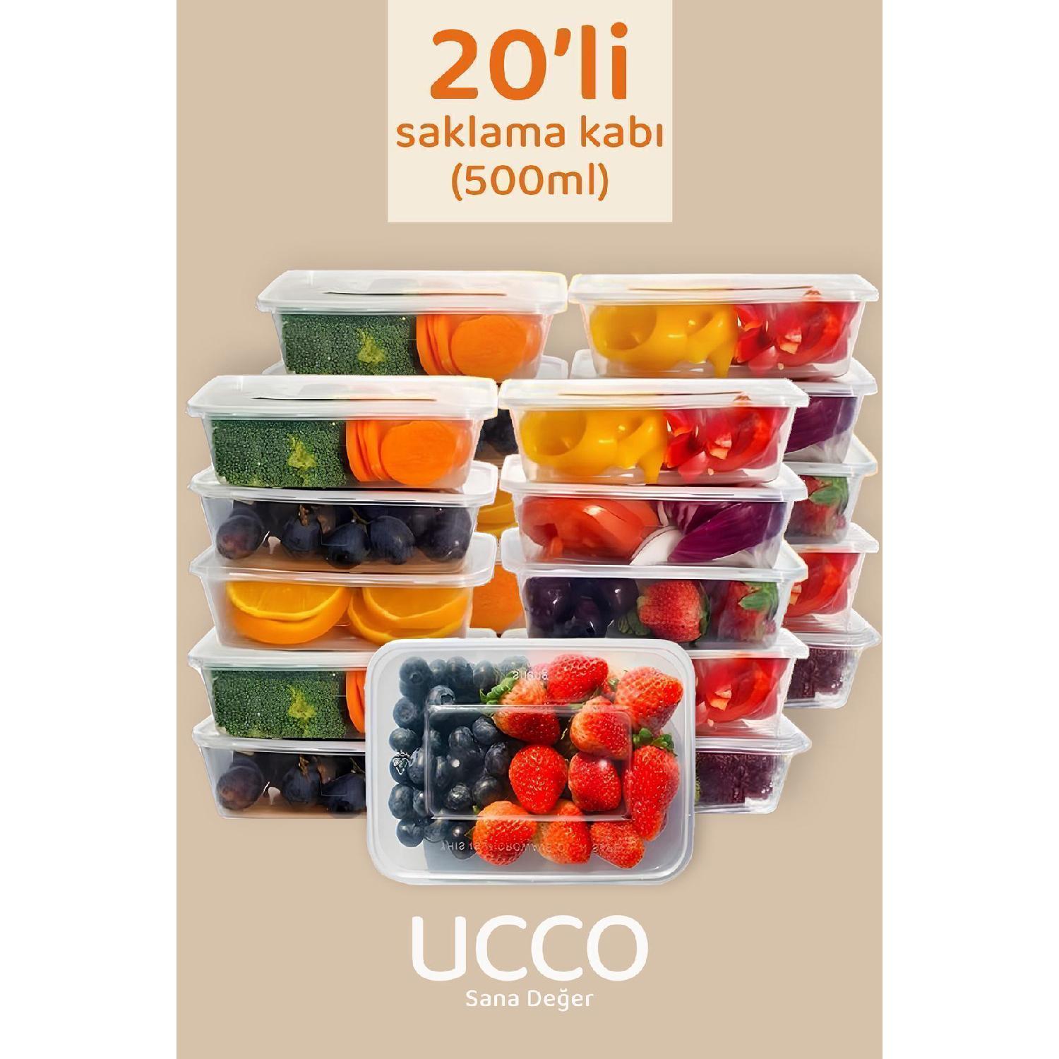 20 шт., 500 мл, холодильник с морозильной камерой, микроволновая печь, герметичный набор контейнеров для хранения, органайзер для льда чёрный