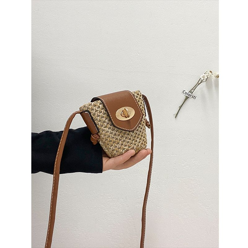 Summer Mini Woven Small Bag Shoulder Beach Travel Small Brown
Summer Mini Woven Small Bag Shoulder Beach Travel Small Brown