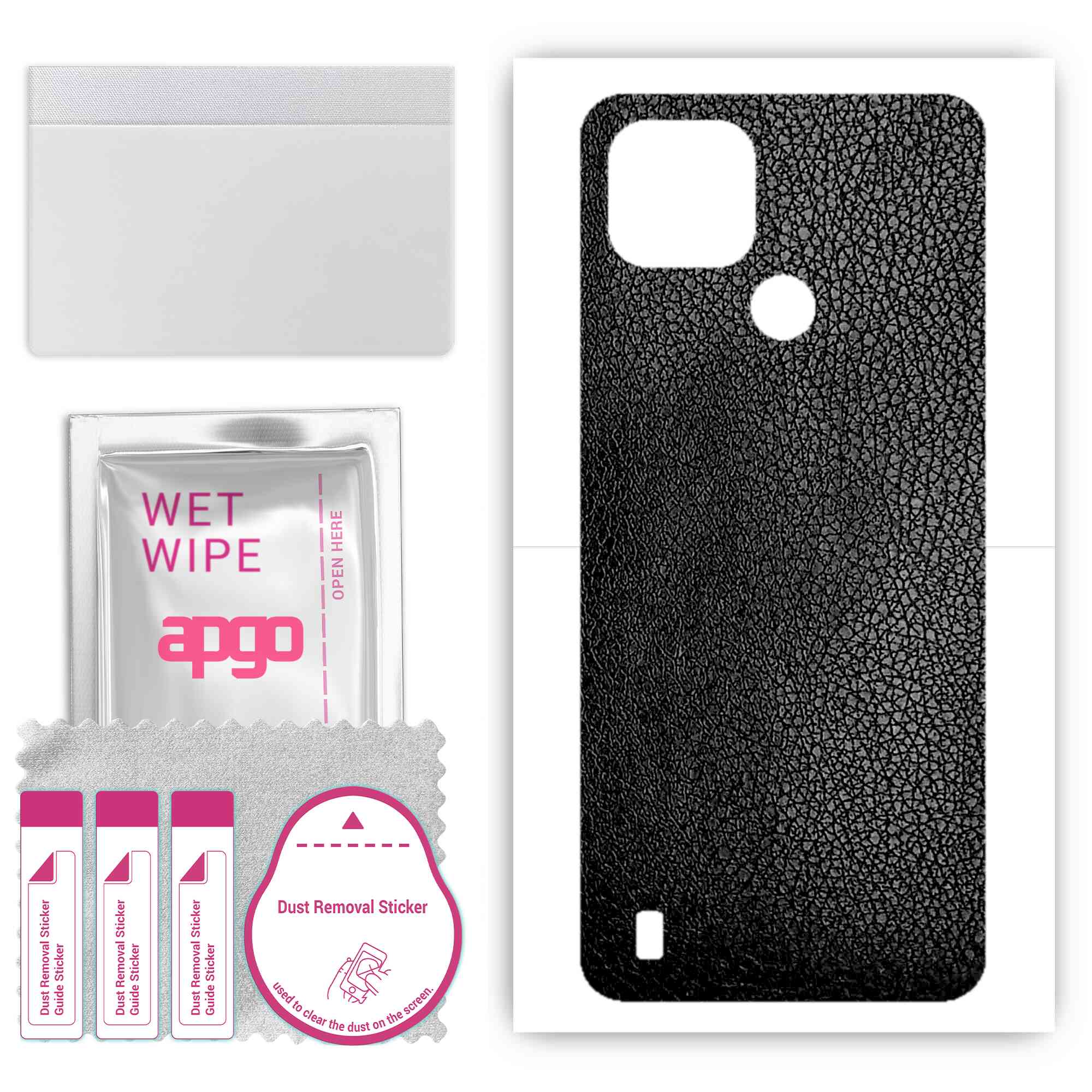 Apgo Protective Skin Sticker for the back compatible with Realme C21, Wrap Film, Foil, Vinyl - Pattern Black Leather
Apgo Protective Skin Sticker for the back compatible with Realme C21, Wrap Film, Foil, Vinyl - Pattern Black Leather