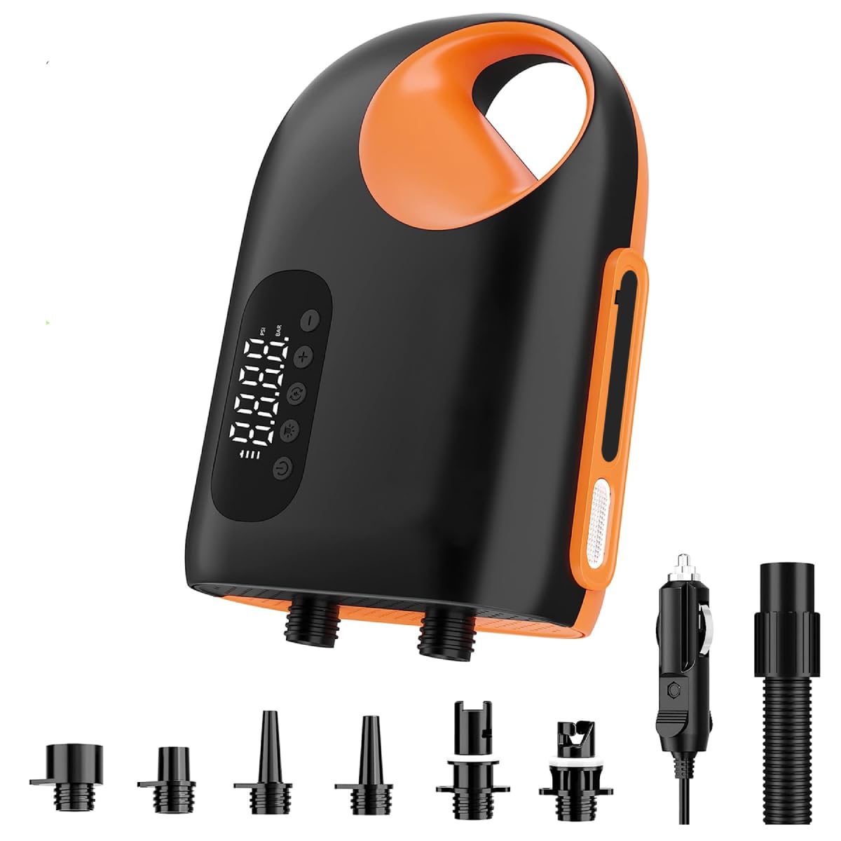 OBEST SUP Pump 20PSI Electric Paddle Board Pump Electric Air Pump for SUP Compatible with both air inlet and air vent Includes 6 types of nozzles
OBEST SUP Pump 20PSI Electric Paddle Board Pump Electric Air Pump for SUP Compatible with both air inlet and air vent Includes 6 types of nozzles