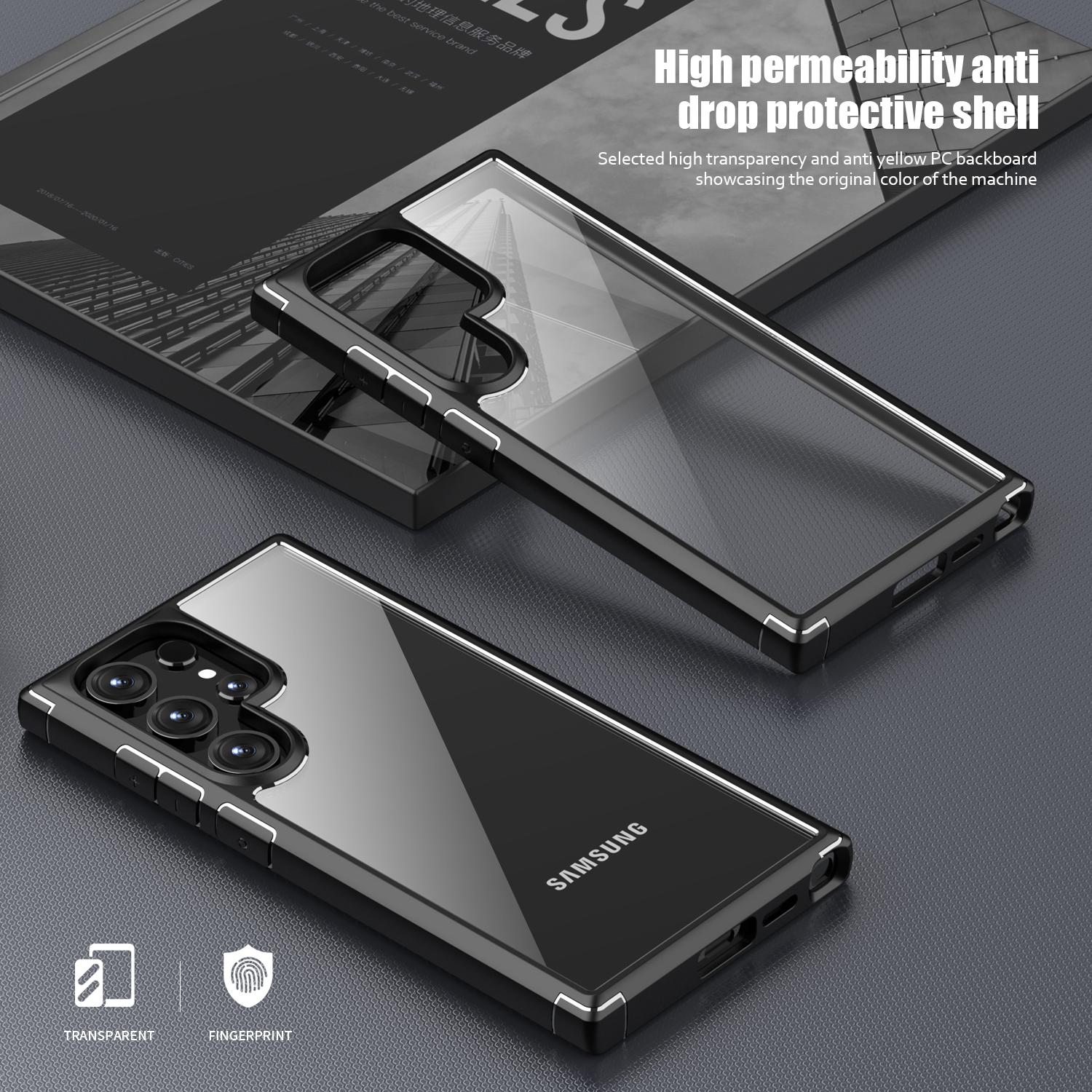 Defense Armor Series for Samsung Galaxy S24 Ultra Cell Phone Case TPU+PC Shockproof Clear Back Cover Black
Defense Armor Series for Samsung Galaxy S24 Ultra Cell Phone Case TPU+PC Shockproof Clear Back Cover Black