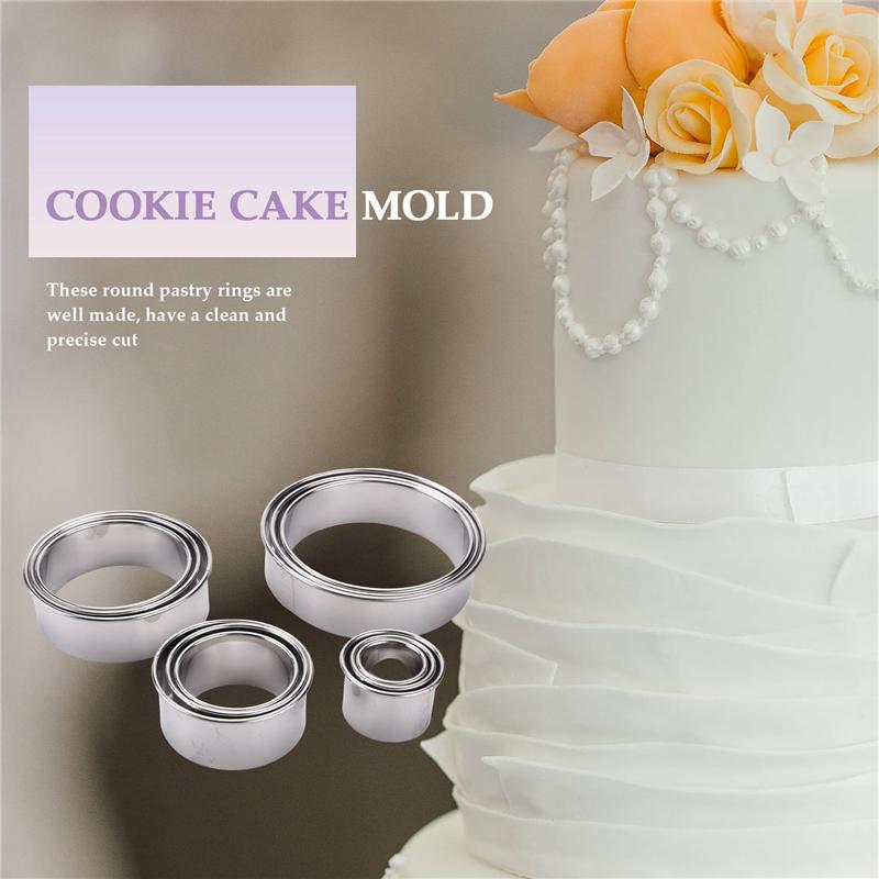 ABWR-Cookie Biscuit Cutter Set, Round Stainless Steel Pastry Rings 12 Pieces With Round Box For Donut Pastries Fondant Cake
ABWR-Cookie Biscuit Cutter Set, Round Stainless Steel Pastry Rings 12 Pieces With Round Box For Donut Pastries Fondant Cake