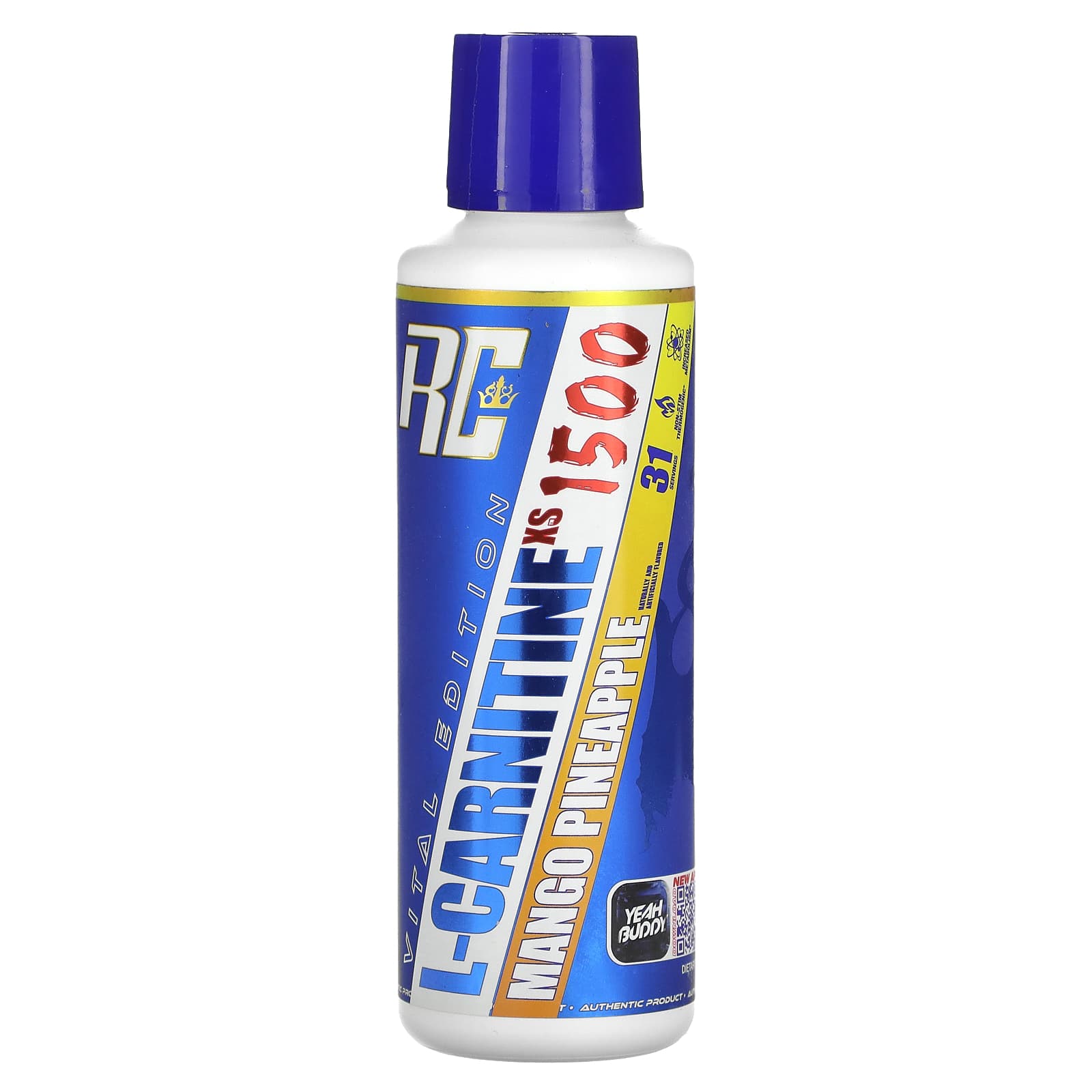 Ronnie Coleman, Vital Edition, L-CarnitineXS 1500, Mango Pineapple Flavor, 16 fl oz (473.28 ml)
Ronnie Coleman, Vital Edition, L-CarnitineXS 1500, Mango Pineapple Flavor, 16 fl oz (473.28 ml)
