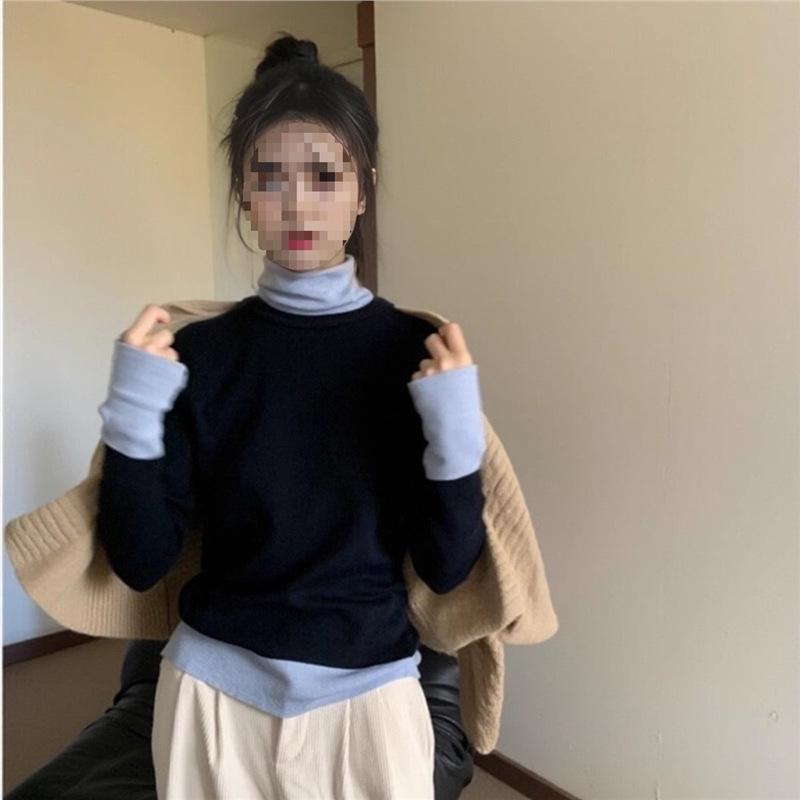 Women s Folded High-Neck Layered Long Sleeve T-Shirt - Korean Style Soft Base for Autumn/Winter M
Women s Folded High-Neck Layered Long Sleeve T-Shirt - Korean Style Soft Base for Autumn/Winter M