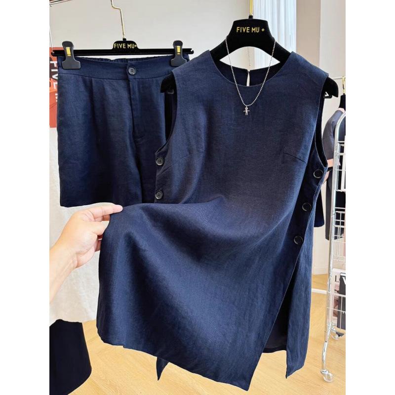 Elegant Pure Linen Vest & Shorts Summer Set - Salt-Style Two-Piece Outfit for Women M
Elegant Pure Linen Vest & Shorts Summer Set - Salt-Style Two-Piece Outfit for Women M