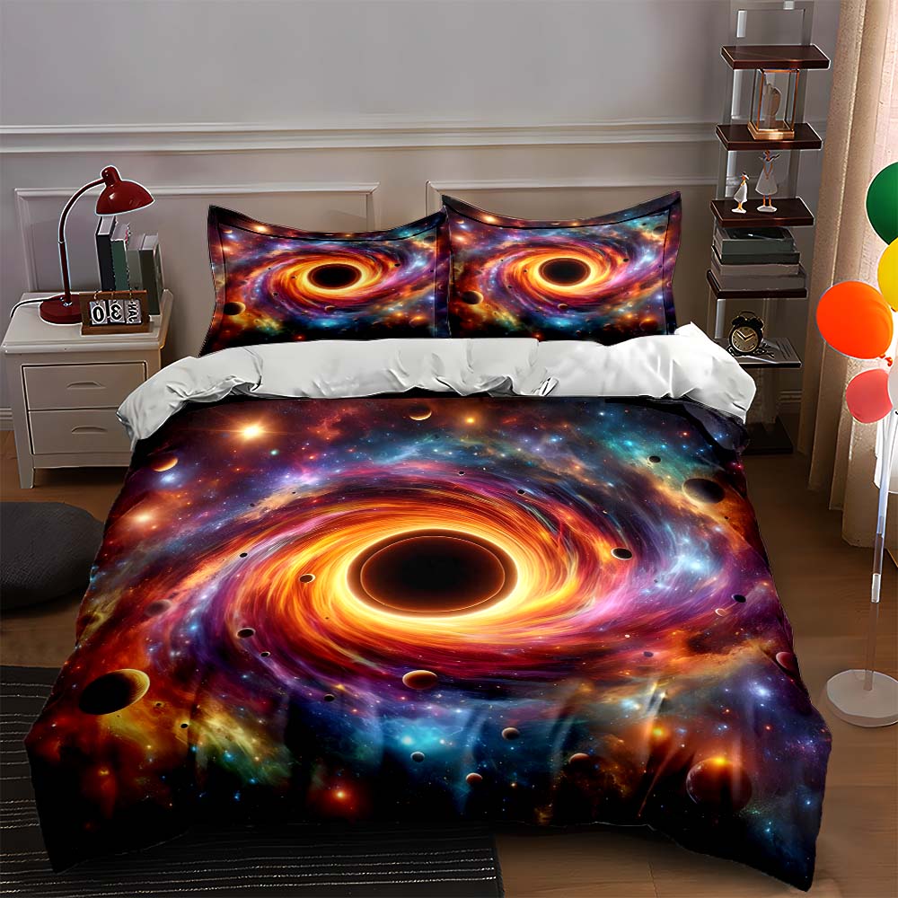 Cosmic black hole Bedding Duvet cover sets Duvet covers Pillowcases gifts (1 * Duvet Cover 2 * Pillowcases, without duvet insert) 135x200cm
Cosmic black hole Bedding Duvet cover sets Duvet covers Pillowcases gifts (1 * Duvet Cover 2 * Pillowcases, without duvet insert) 135x200cm