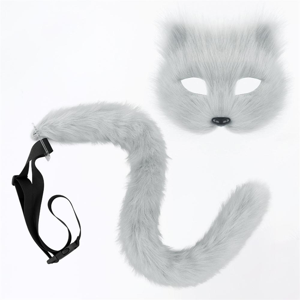2Pcs/Se Cat Mask Plush Cat Tail Handmade Animal Tail Wolf Fox Make-Up Masks Cosplay Live Prop Party Performance Accessories as show
2Pcs/Se Cat Mask Plush Cat Tail Handmade Animal Tail Wolf Fox Make-Up Masks Cosplay Live Prop Party Performance Accessories as show