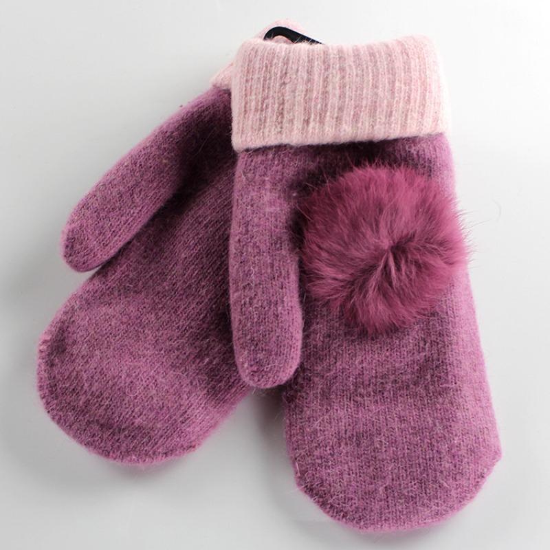 Осенне-зимние перчатки, шерстяные женские, супер толстые теплые, с кроличьим помпоном, двухслойные утолщенные вязаные перчатки
Осенне-зимние перчатки, шерстяные женские, супер толстые теплые, с кроличьим помпоном, двухслойные утолщенные вязаные перчатки