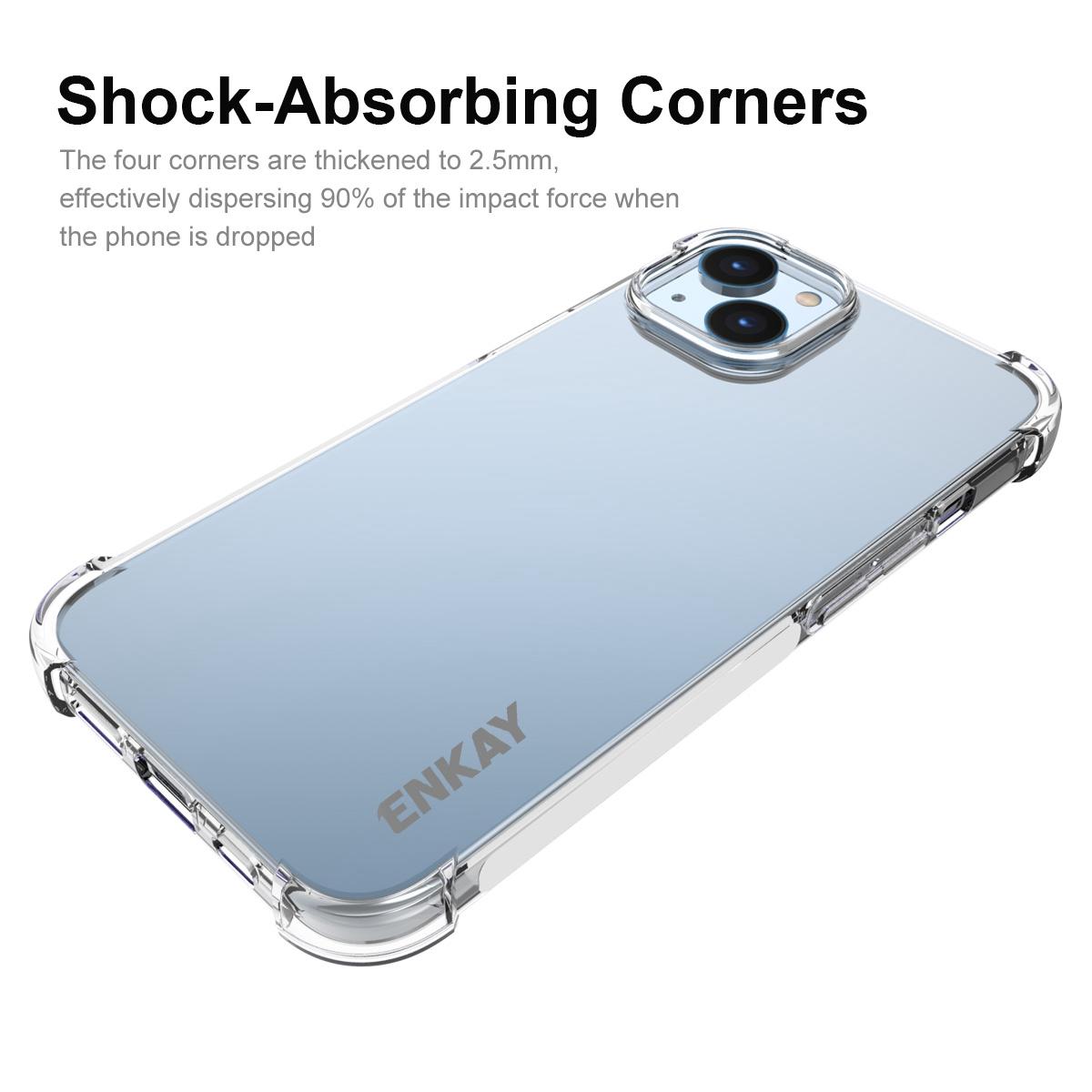 ENKAY HAT PRINCE For iPhone 14 6.1 inch Anti-scratch Clear Thickened Corners Phone Case Anti-slip Strip Edge Drop-proof TPU Back Cover A
ENKAY HAT PRINCE For iPhone 14 6.1 inch Anti-scratch Clear Thickened Corners Phone Case Anti-slip Strip Edge Drop-proof TPU Back Cover A