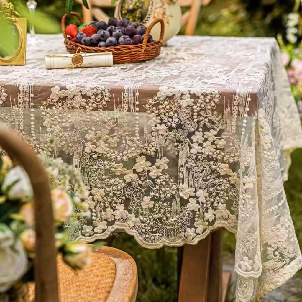 Rustic Lace Tablecloth Rectangle Embroidered Vintage Tablecloths for Wedding Reception Party Dining Kitchen Banquet Table Decor 135x100cm бежевий
Rustic Lace Tablecloth Rectangle Embroidered Vintage Tablecloths for Wedding Reception Party Dining Kitchen Banquet Table Decor 135x100cm бежевий