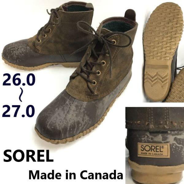 SOREL Vintage 70s-80s Canada Leather Snow Hunter Bean Boots 26.0-27.0 Brown Leather Boots(USED)
SOREL Vintage 70s-80s Canada Leather Snow Hunter Bean Boots 26.0-27.0 Brown Leather Boots(USED)