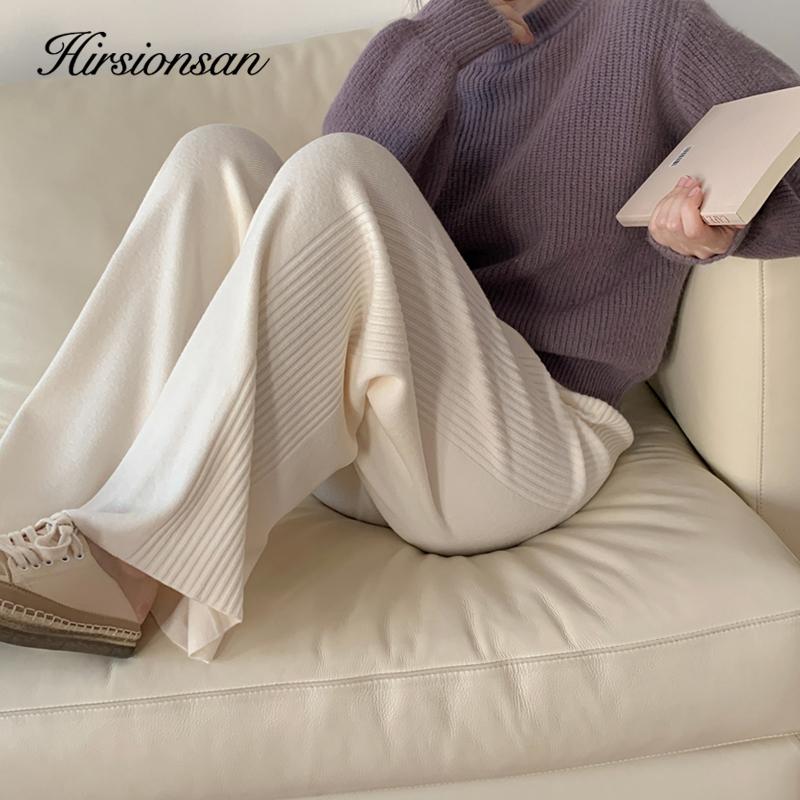 Hirsionsan, осенне-зимние свободные модные спортивные штаны, женские повседневные однотонные брюки с высокой талией, женские элегантные мягкие универсальные прямые брюки
Hirsionsan, осенне-зимние свободные модные спортивные штаны, женские повседневные однотонные брюки с высокой талией, женские элегантные мягкие универсальные прямые брюки