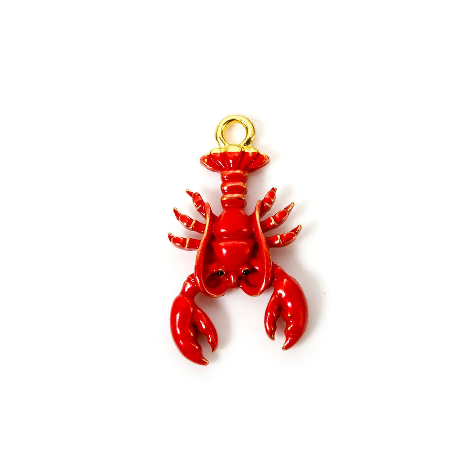 10 PCs Zinc Based Alloy Ocean Jewelry Charms Gold Color Enamel 3D Red Crab Lobster Coral Pendant For Diy Necklace Jewelry Making Gold
10 PCs Zinc Based Alloy Ocean Jewelry Charms Gold Color Enamel 3D Red Crab Lobster Coral Pendant For Diy Necklace Jewelry Making Gold