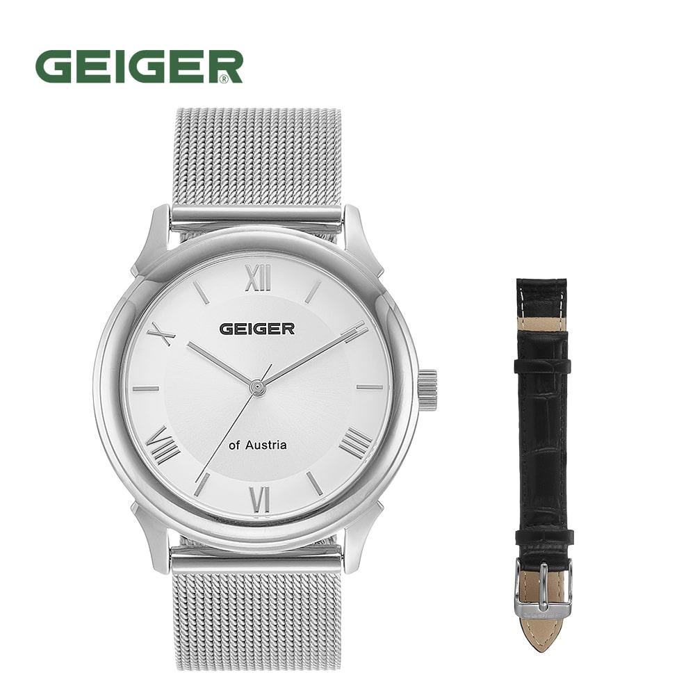 Geiger GE1224WTM Серебряные мужские часы с сетчатым ремешком, 38 мм, кожаный ремешок, дополнительный подарок
Geiger GE1224WTM Серебряные мужские часы с сетчатым ремешком, 38 мм, кожаный ремешок, дополнительный подарок