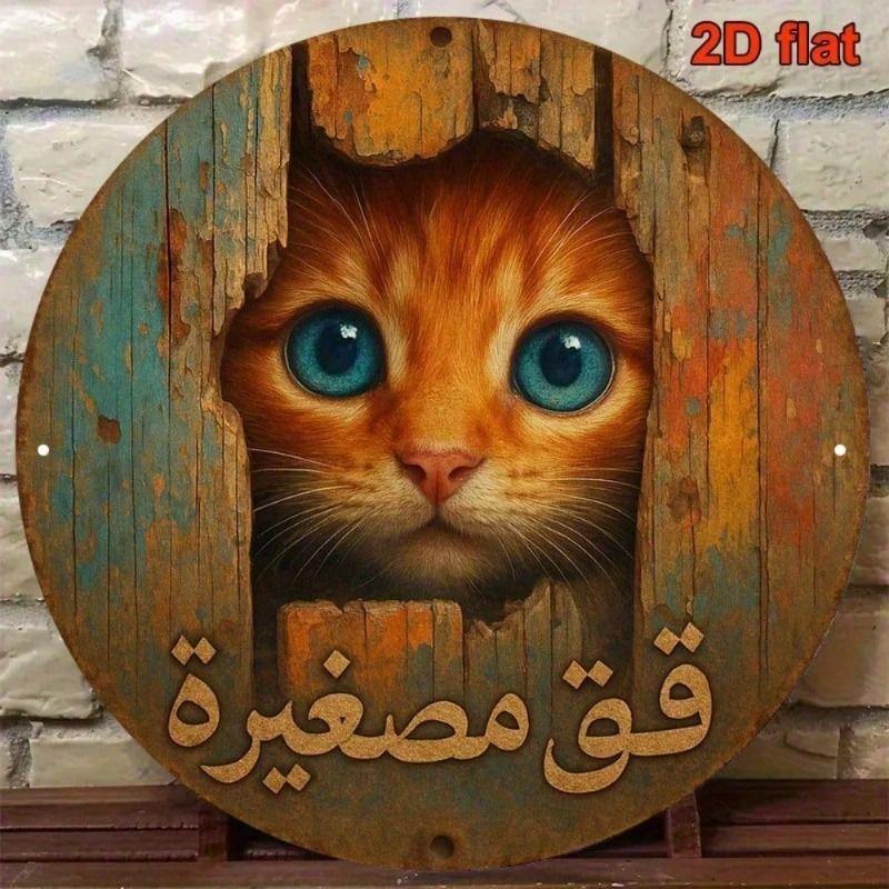 Metal Poster Retro Peeking Cat Round 8x12 Inch Wall Decor for Living Room
Metal Poster Retro Peeking Cat Round 8x12 Inch Wall Decor for Living Room
