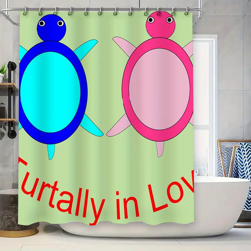 Brightly Colored Turtle Shower Curtain Set For Bath Decor Pink Blue Red Curtantly In Love Print Waterproof Fabric Bathroom Acces W60H190(CM)-1 Pcs
Brightly Colored Turtle Shower Curtain Set For Bath Decor Pink Blue Red Curtantly In Love Print Waterproof Fabric Bathroom Acces W60H190(CM)-1 Pcs