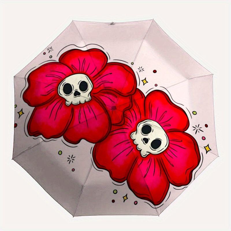 1pc Floral Skulls Automatic Open/Close Umbrella, Portable Folding Umbrella for Travel, Themed Events, It is suitable as a gift
1pc Floral Skulls Automatic Open/Close Umbrella, Portable Folding Umbrella for Travel, Themed Events, It is suitable as a gift
