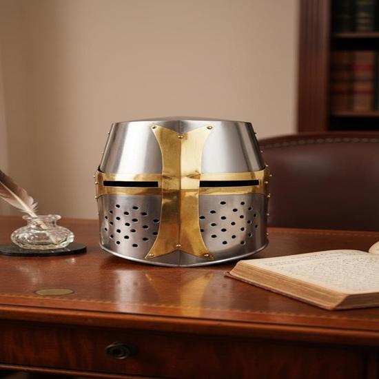 Warrior Templar Crusader Knights Helmet Wearable for Costumes Office Decor Christmas gift Home Decor
Warrior Templar Crusader Knights Helmet Wearable for Costumes Office Decor Christmas gift Home Decor