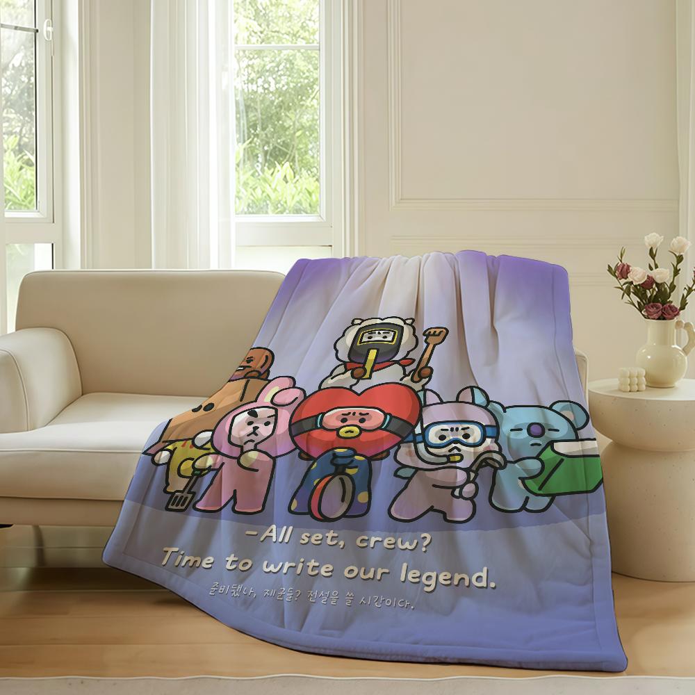 Cartoon cute B-BT 21 Blanket For Sofa Office Bed Plane Travel Sleep Read Relax Camping Soft And Warm 30x40in
Cartoon cute B-BT 21 Blanket For Sofa Office Bed Plane Travel Sleep Read Relax Camping Soft And Warm 30x40in