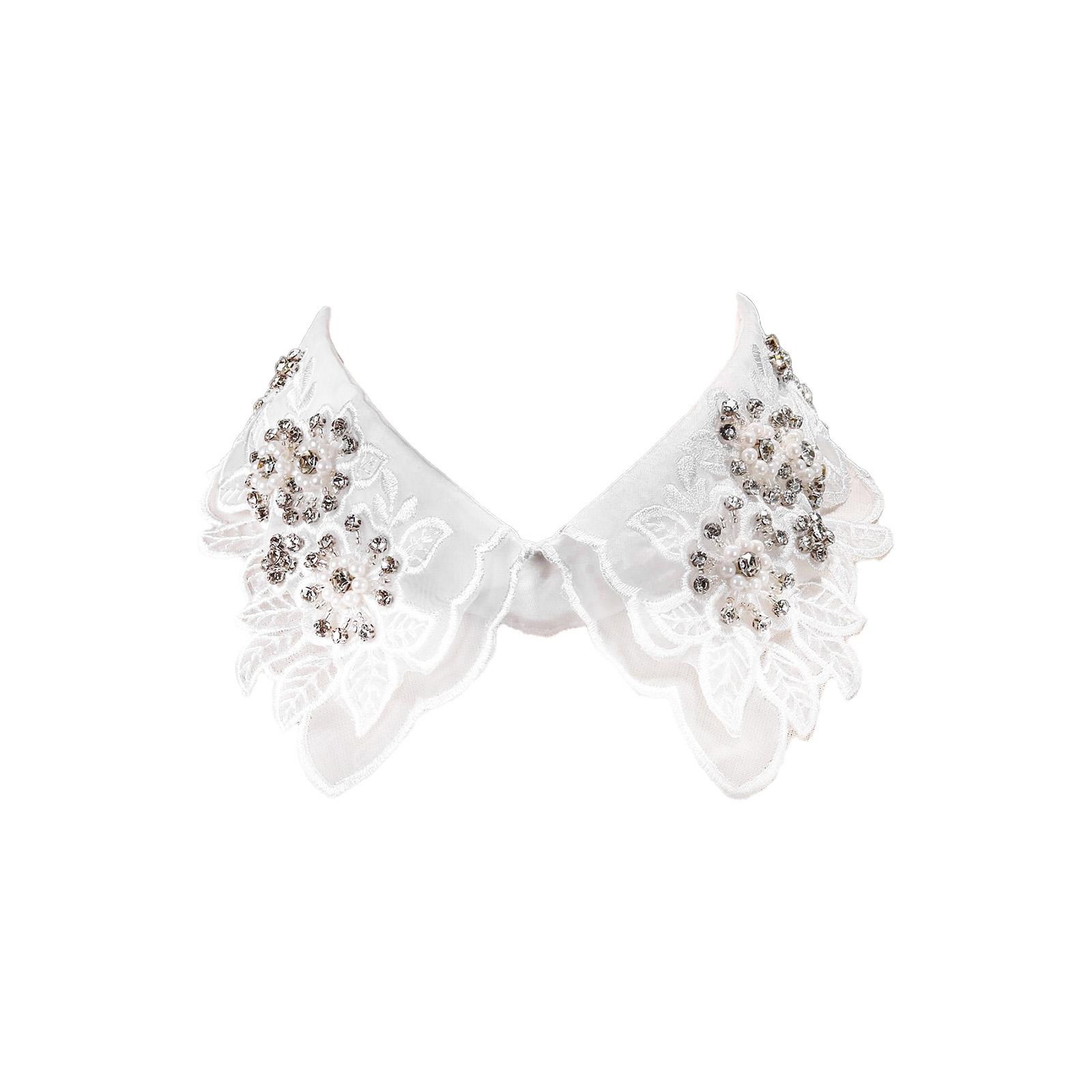 Stylish Lace False Collar for Women Embroidery Floral Beaded Lapel Ruffled Stand Detachable Collar Dress Accessory білий
Stylish Lace False Collar for Women Embroidery Floral Beaded Lapel Ruffled Stand Detachable Collar Dress Accessory білий