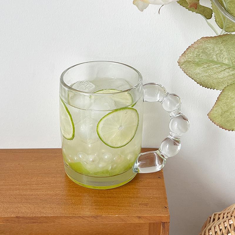 Korean-style Candied Haws Rotating Handle Glass Beaded Transparent Coffee Cup Breakfast Mug Decoration Colorless Transparent Mug
Korean-style Candied Haws Rotating Handle Glass Beaded Transparent Coffee Cup Breakfast Mug Decoration Colorless Transparent Mug