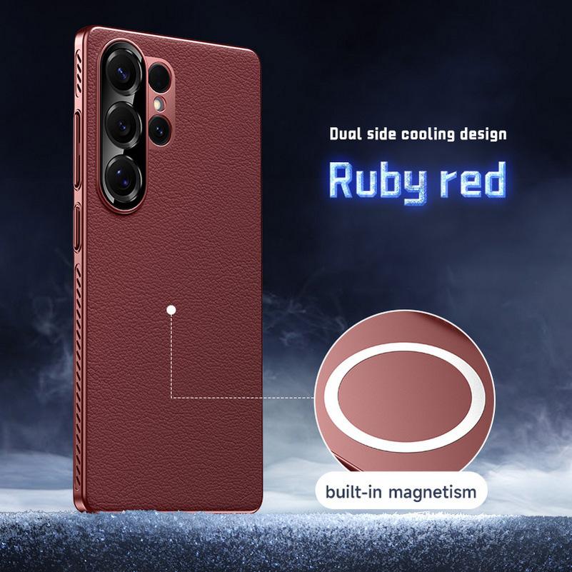 Plain Leather Built-in Strong Magnetic Heat Dissipation Holes Around the Phone Case For Samsung S25 Ultra Galaxy S24 Ultra Cover Galaxy S25 Ultra
Plain Leather Built-in Strong Magnetic Heat Dissipation Holes Around the Phone Case For Samsung S25 Ultra Galaxy S24 Ultra Cover Galaxy S25 Ultra