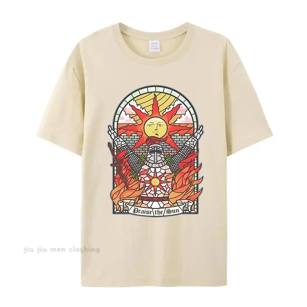 Мужская футболка Dark Souls Church of the Sun Футболки для молодежи Praise the Sun Новые летние футболки из хлопка Модная одежда Футболки большого размера 4XL
Мужская футболка Dark Souls Church of the Sun Футболки для молодежи Praise the Sun Новые летние футболки из хлопка Модная одежда Футболки большого размера 4XL