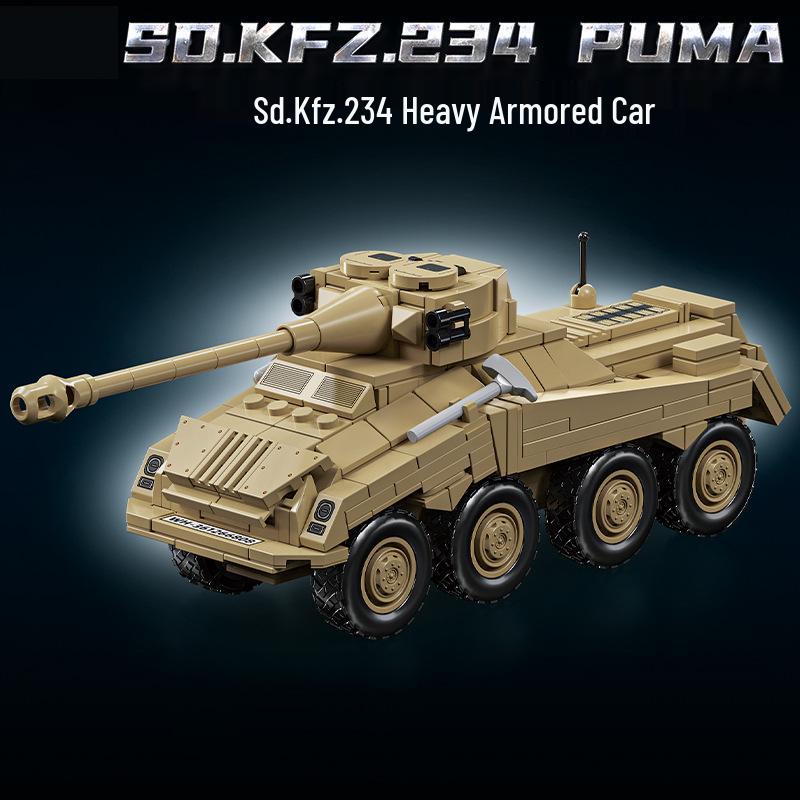 LeYi WWII German SdKfz234 Heavy Armored Car Tank Educational Building Blocks for Kids
LeYi WWII German SdKfz234 Heavy Armored Car Tank Educational Building Blocks for Kids