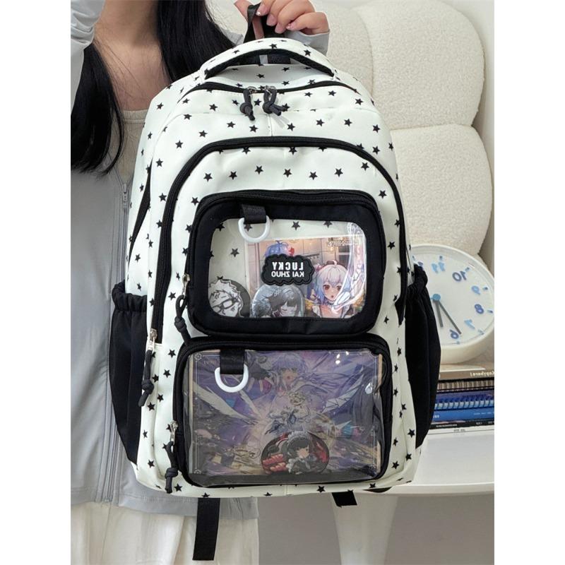 New Japanese high-value, fresh and sweet dopamine transparent pain bag, large-capacity backpack for junior and high school students
New Japanese high-value, fresh and sweet dopamine transparent pain bag, large-capacity backpack for junior and high school students