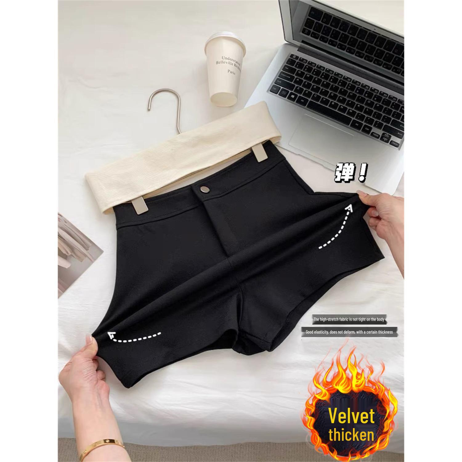 High-Waisted Black Blazer Shorts for Plus Size Women - Spring/Autumn Petite Slimming Bootcut Hot Pants Medium чёрный
High-Waisted Black Blazer Shorts for Plus Size Women - Spring/Autumn Petite Slimming Bootcut Hot Pants Medium чёрный