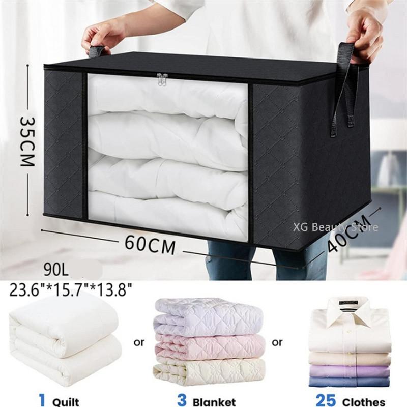 1/2/5PCS 90L Large Capacity Foldable Blanket Clothes Storage Bag Non-woven Storage Containers For Organizing Bedroom Closet 1PC бежевий
1/2/5PCS 90L Large Capacity Foldable Blanket Clothes Storage Bag Non-woven Storage Containers For Organizing Bedroom Closet 1PC бежевий