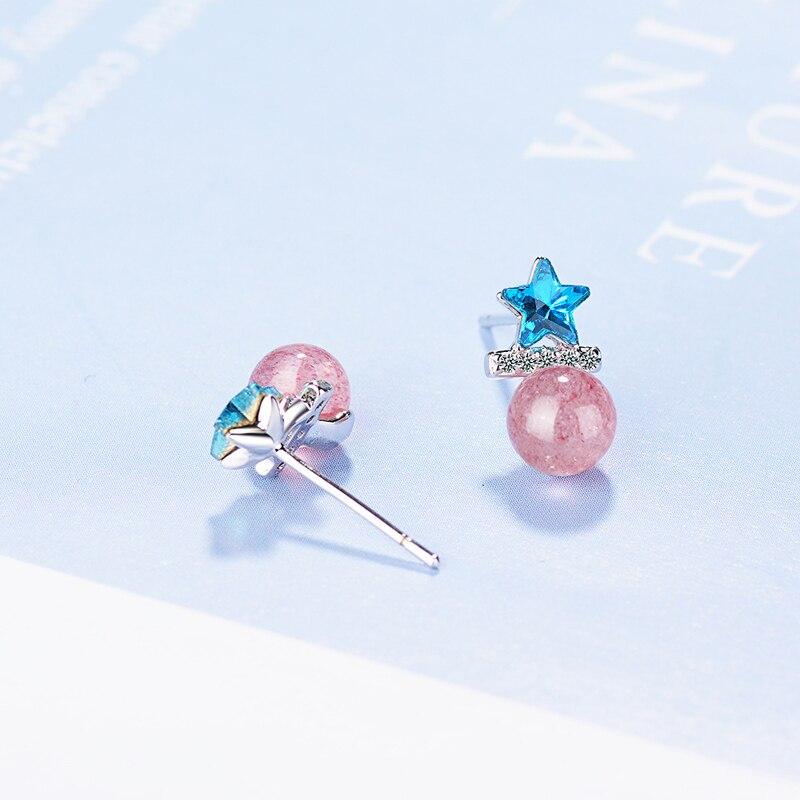 Серьги-иглы из серебра 925 пробы, модные креативные серьги-капли с розовой планетой, синими кристаллами и звездами для женщин, ювелирные изделия
Серьги-иглы из серебра 925 пробы, модные креативные серьги-капли с розовой планетой, синими кристаллами и звездами для женщин, ювелирные изделия