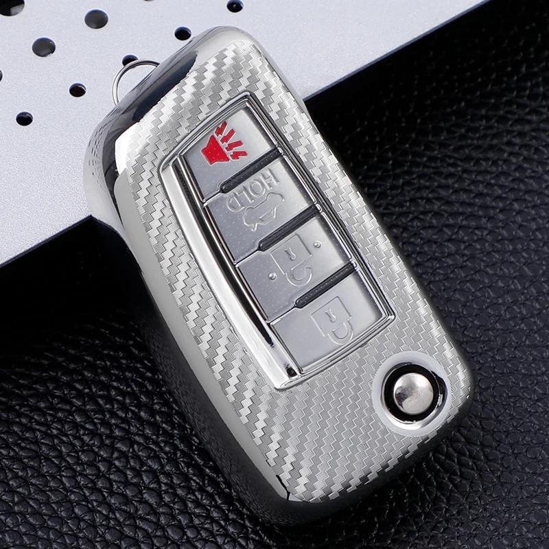 4Buttons Soft TPU Remote Case Key Cover Car for Nissan Qashqai J11 Juke Xtrail Sunny Cefiro A32 Holder Key Bag срібний
4Buttons Soft TPU Remote Case Key Cover Car for Nissan Qashqai J11 Juke Xtrail Sunny Cefiro A32 Holder Key Bag срібний