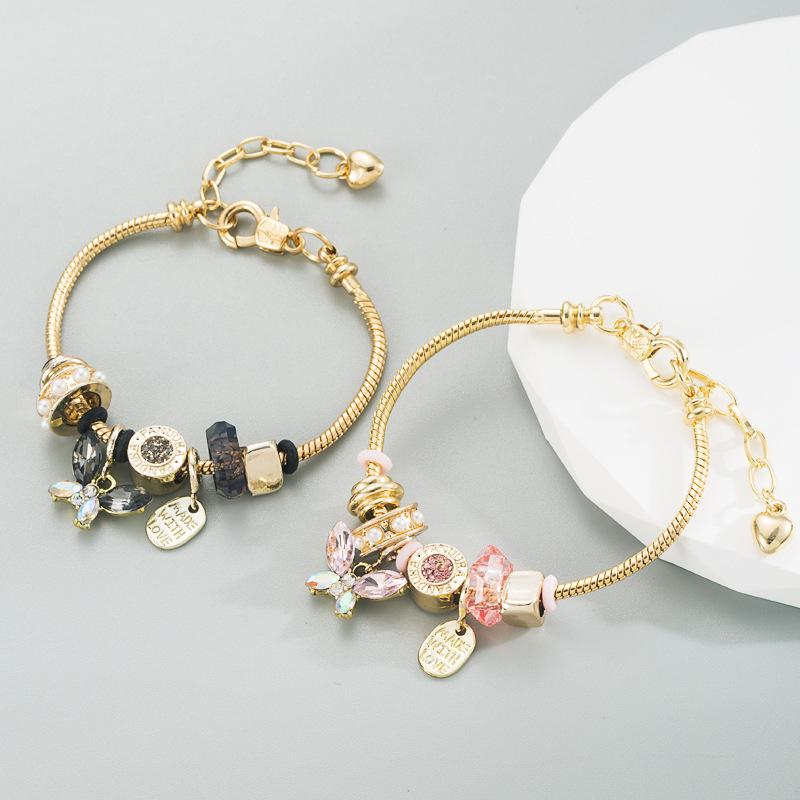 DIY Stainless Steel Bracelet Beautiful Butterfly Crystal Beaded Bracelet Dora Trendy Bracelet Accessories чорний
DIY Stainless Steel Bracelet Beautiful Butterfly Crystal Beaded Bracelet Dora Trendy Bracelet Accessories чорний