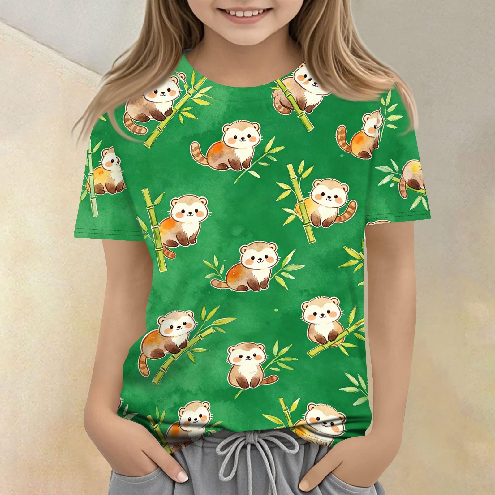 Kids Animal Print Crew Neck Short Sleeve Casual Loose Fit T Shirt Top Lightweight Soft Fabric Comfortable Wear 100 зелёный
Kids Animal Print Crew Neck Short Sleeve Casual Loose Fit T Shirt Top Lightweight Soft Fabric Comfortable Wear 100 зелёный