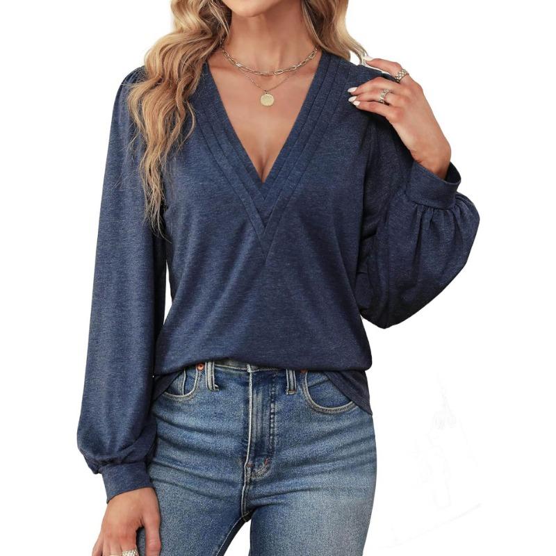 Women s V-Neck Solid Color Casual Long Sleeve Loose Sweatshirt S темно-синього кольору
Women s V-Neck Solid Color Casual Long Sleeve Loose Sweatshirt S темно-синього кольору