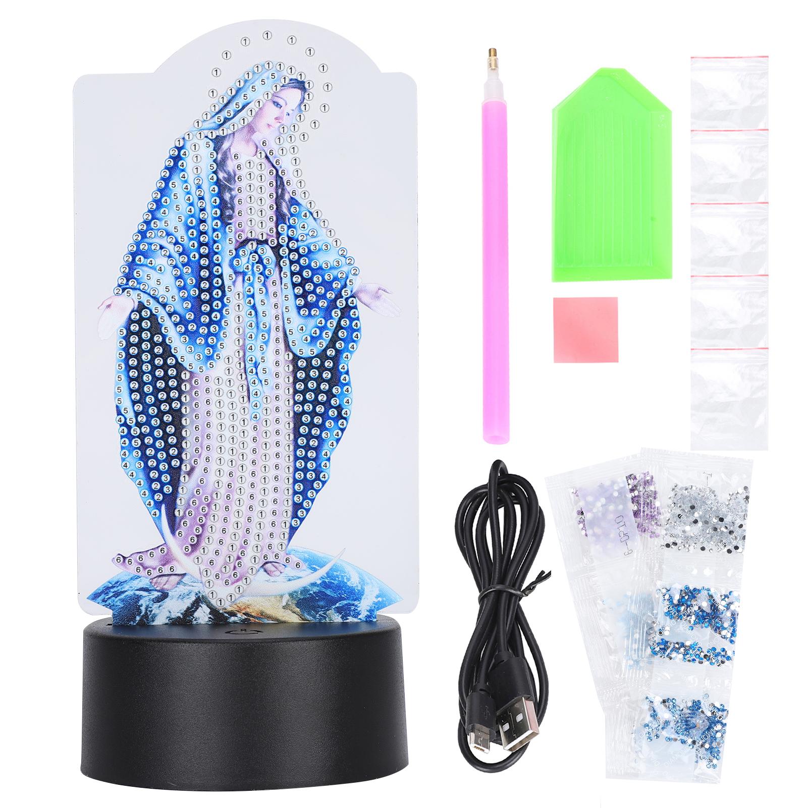 Светодиодный ночник с бриллиантами, сделай сам, незаконченный материал, USB 3D-лампа, 7 цветов, с сенсорным затемнением, домашний декабрь
Светодиодный ночник с бриллиантами, сделай сам, незаконченный материал, USB 3D-лампа, 7 цветов, с сенсорным затемнением, домашний декабрь