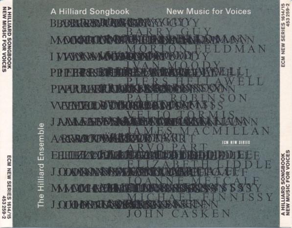 CD HILLIARD ENSEMBLE - A Hilliard Songbook - New Music For 4532592 ECM Records, EC 1996 Japan Classical Used
CD HILLIARD ENSEMBLE - A Hilliard Songbook - New Music For 4532592 ECM Records, EC 1996 Japan Classical Used