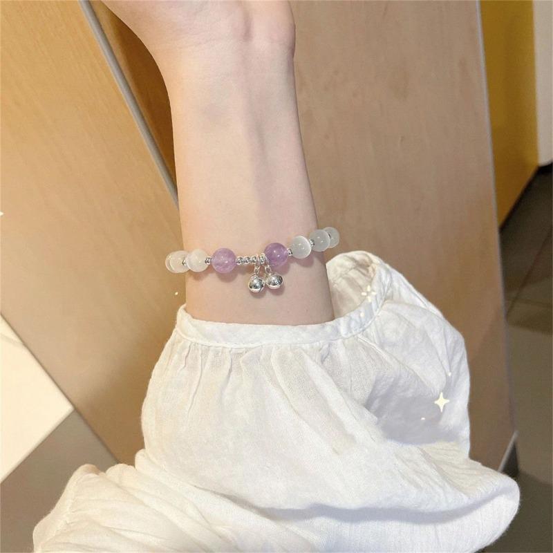 Exclusive Moonlight with Bell Charm Women s Design Bracelet - Simple and Luxurious Beaded String Necklace Amethyst
Exclusive Moonlight with Bell Charm Women s Design Bracelet - Simple and Luxurious Beaded String Necklace Amethyst