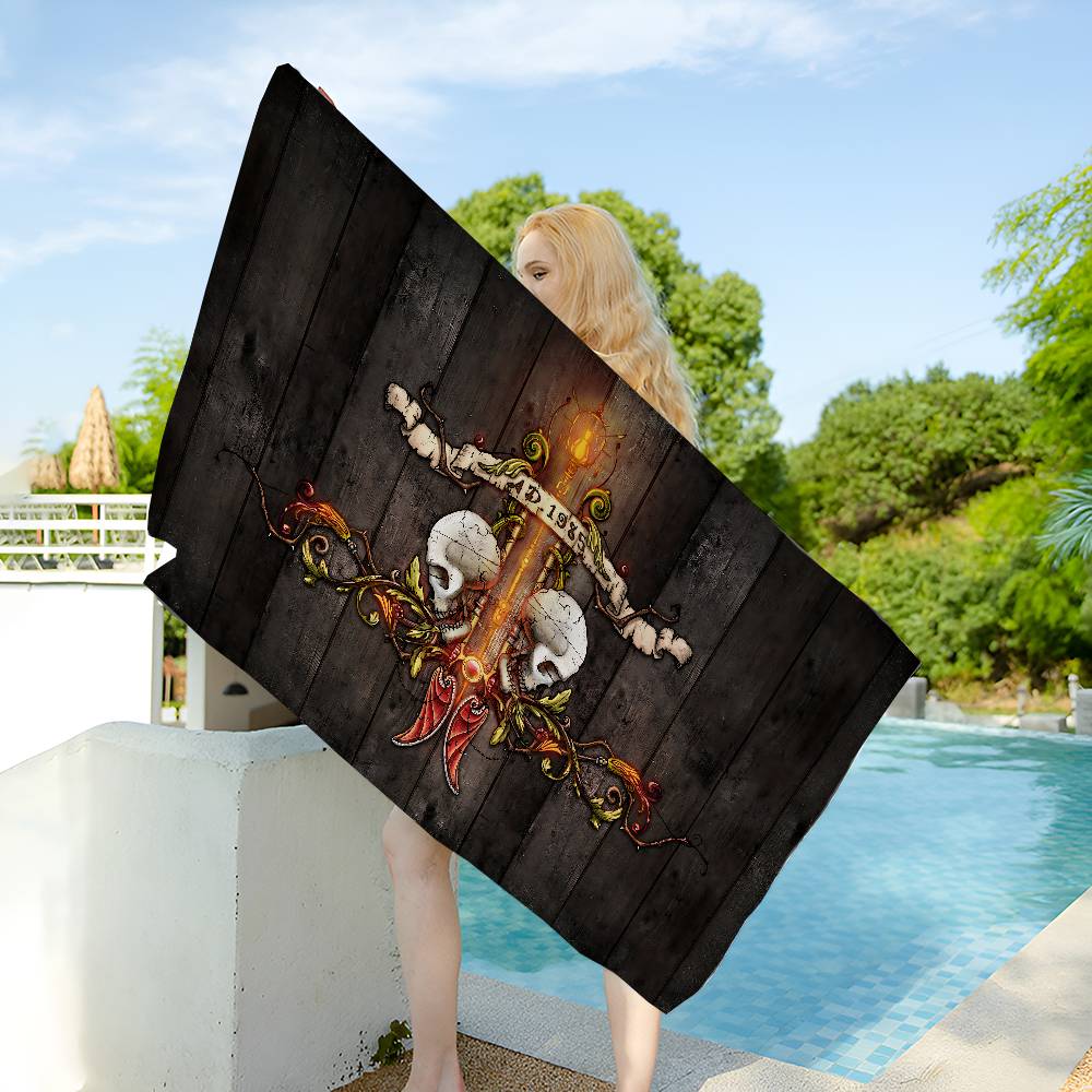 Horror Skull Gothic Bath Towel Microfiber Soft Water Absorbing Breathable For Girl Kids Decorative Cartoon Beach Towel W30*H60(CM)
Horror Skull Gothic Bath Towel Microfiber Soft Water Absorbing Breathable For Girl Kids Decorative Cartoon Beach Towel W30*H60(CM)