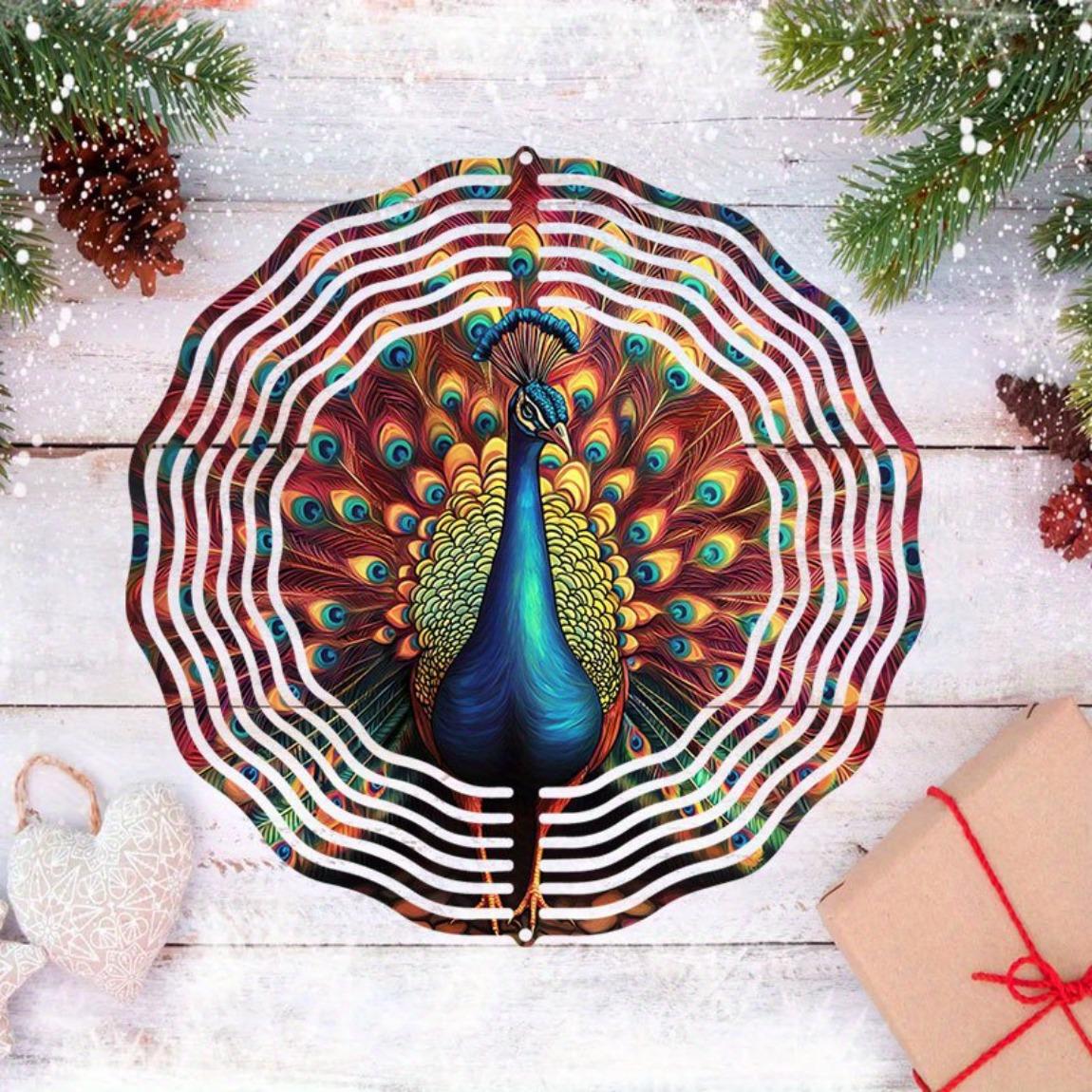 3D Metal Peacock Wind Spinner Vibrant Outdoor Garden Decor with Red Blue Golden Feathers Thanksgiving Christmas Hanging Ornament
3D Metal Peacock Wind Spinner Vibrant Outdoor Garden Decor with Red Blue Golden Feathers Thanksgiving Christmas Hanging Ornament