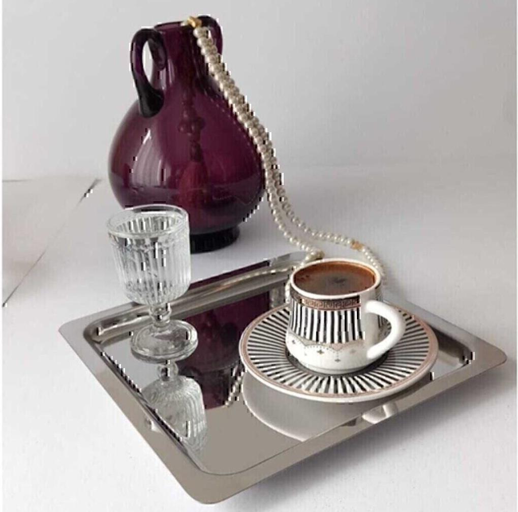 6-Piece Luxury Square Stainless Steel Silver Color 21x21 Cm Coffee Serving Presentation Tray Plate Standart сірий колір
6-Piece Luxury Square Stainless Steel Silver Color 21x21 Cm Coffee Serving Presentation Tray Plate Standart сірий колір